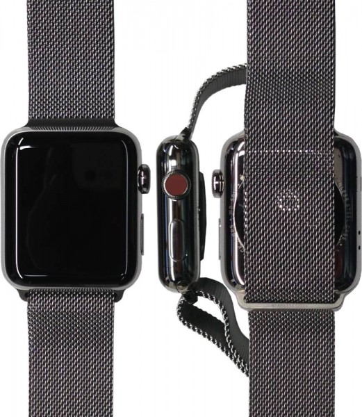 Apple Watch Series 3 Cellular, 42mm Edelstahl in Silber mit Milanaisearmband in Silber, MR1U2ZD/A
