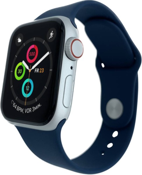 Apple Watch Nike SE (GPS+Cellular) - 40 mm - Aluminium, silber - Sportband - Abyss blue, MKQV3FD-USD