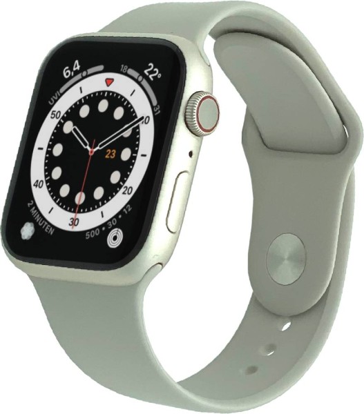 Apple Watch Series 7 GPS + Cellular- Starlight- 45 mm - Starlight Sportarmband MKJQ3FD/A