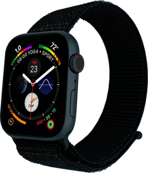 Apple Watch Series 4 Cellular, 44mm Aluminium in Space Grau mit Sport Loop in Schwarz, MTVV2FD/A