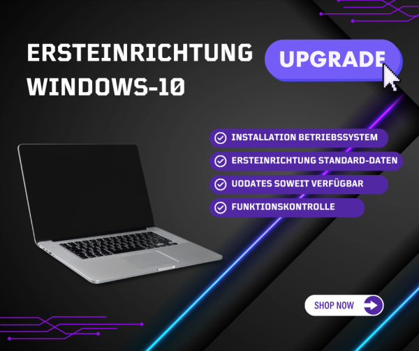 Ersteinrichtung Windows-10 mit Upgrade