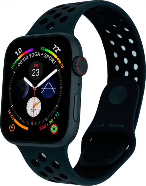 Apple Watch Series 4 Nike+ Cellular , 44mm Aluminium in Spacegrau mit Sportarmband in Anthrazit/Schw