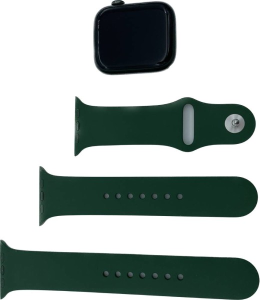 Apple Watch Series 7 (GPS) - 45 mm - Grün - Aluminium - Sportband Clover MKN73FD/A